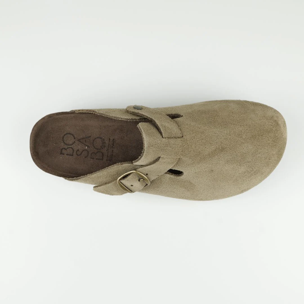 SABOT LÉON — Taupe - cuir velours