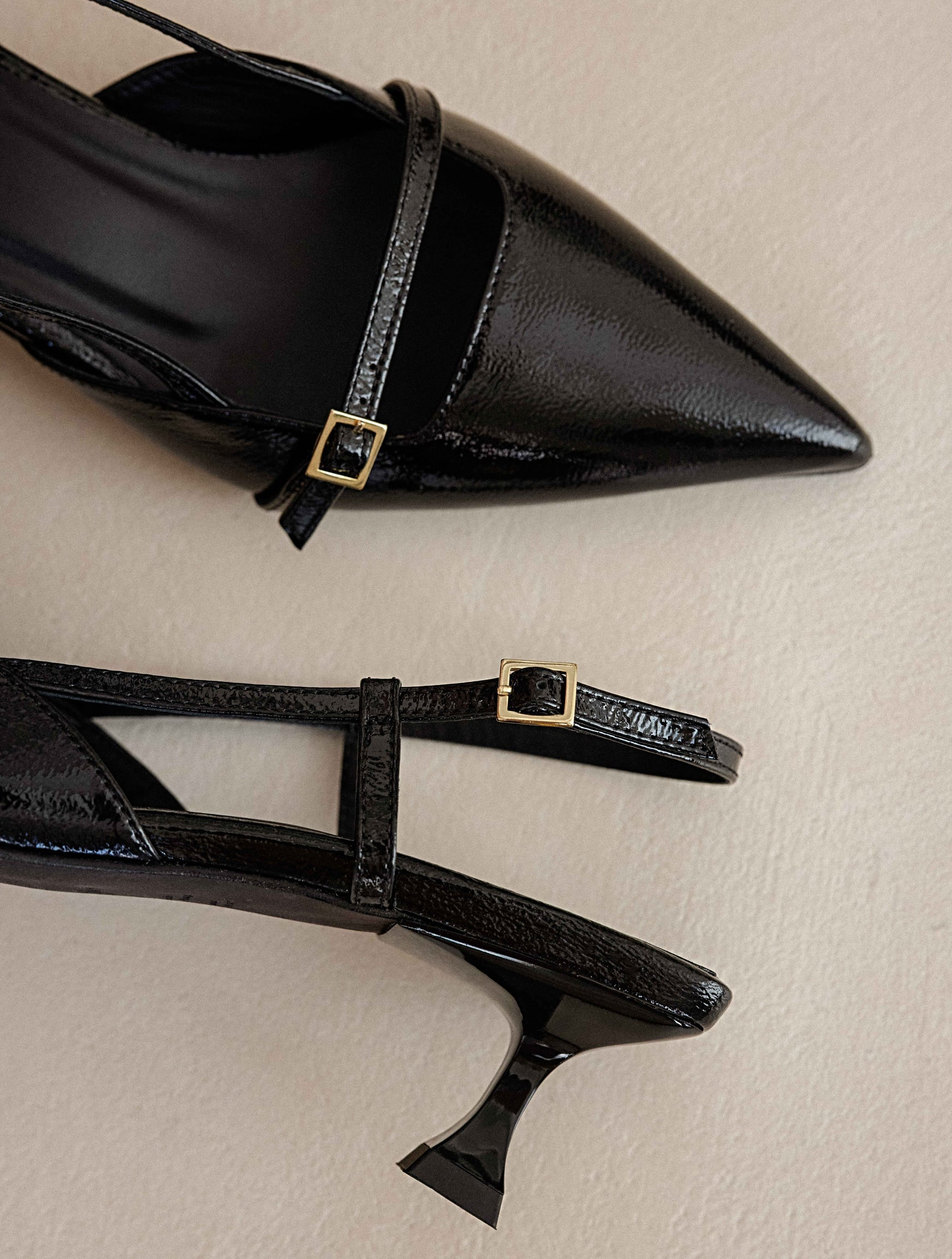 REEM — Escarpins babies en cuir verni