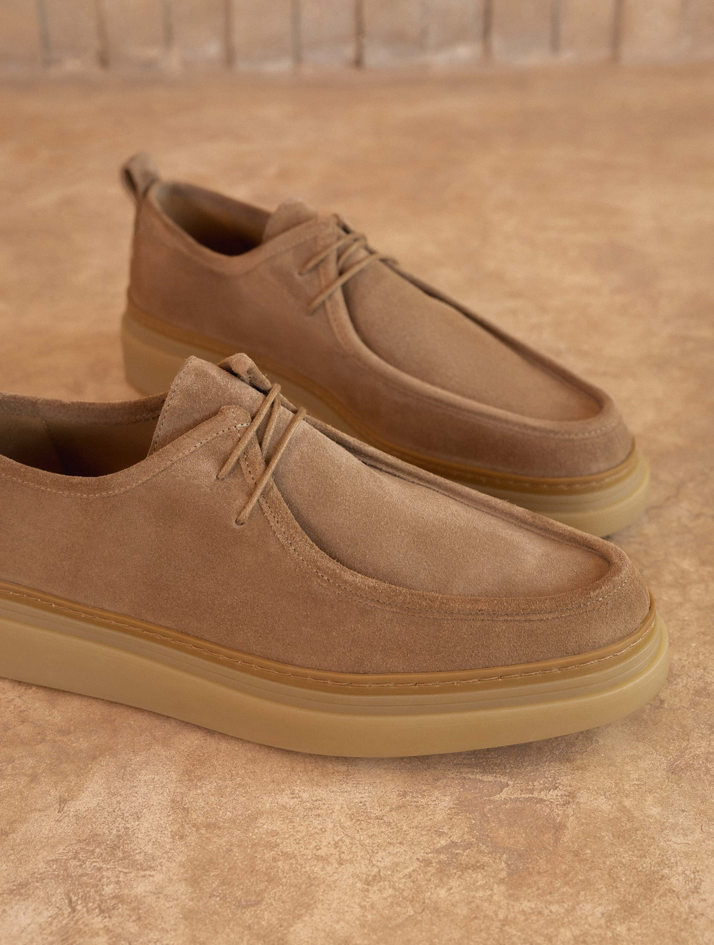MANNY — Derbies en cuir suédé