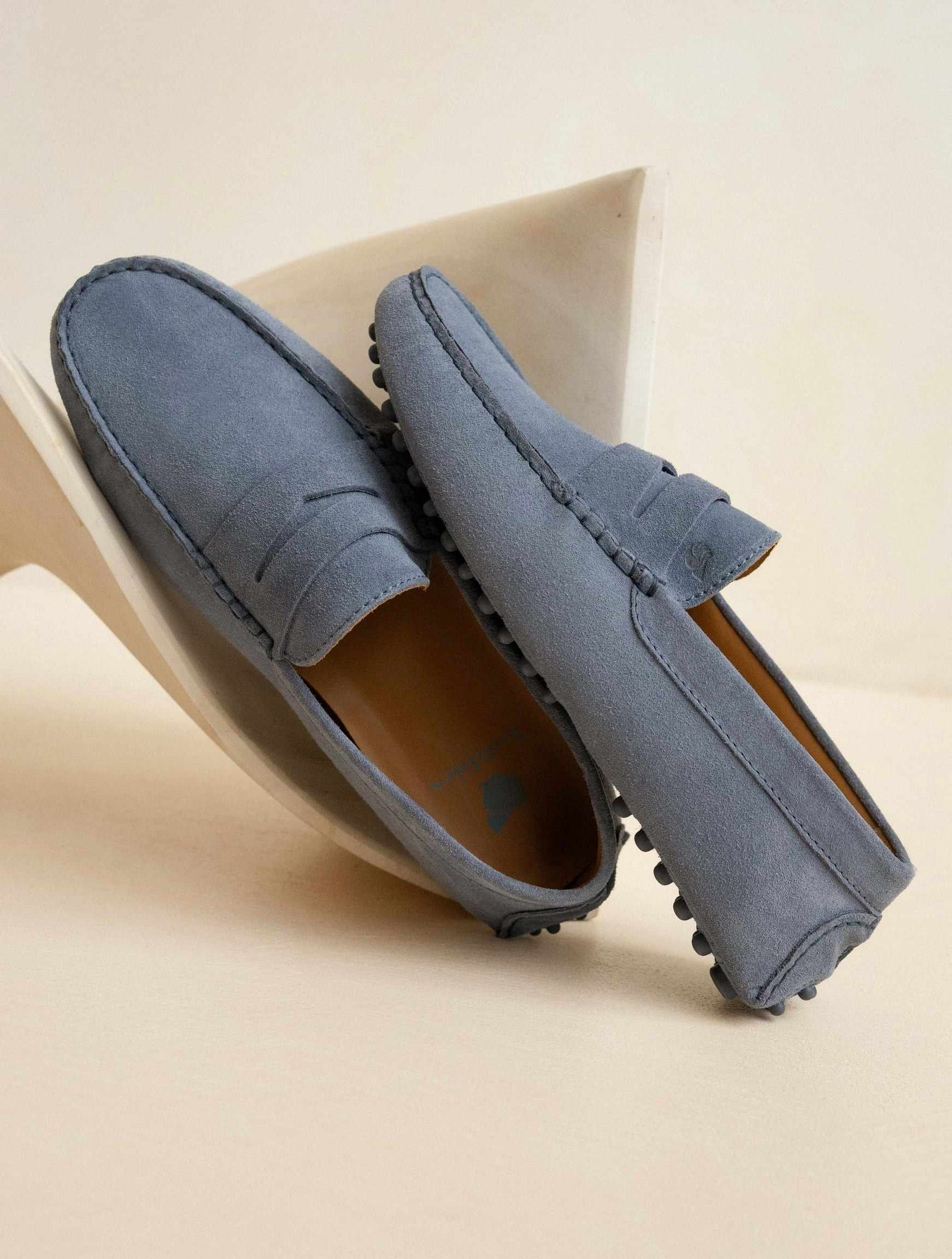 LEWIS — Mocassin driving loafer en cuir suédé