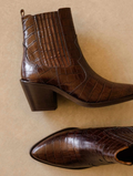 DAKOTA — Bottines style western en cuir