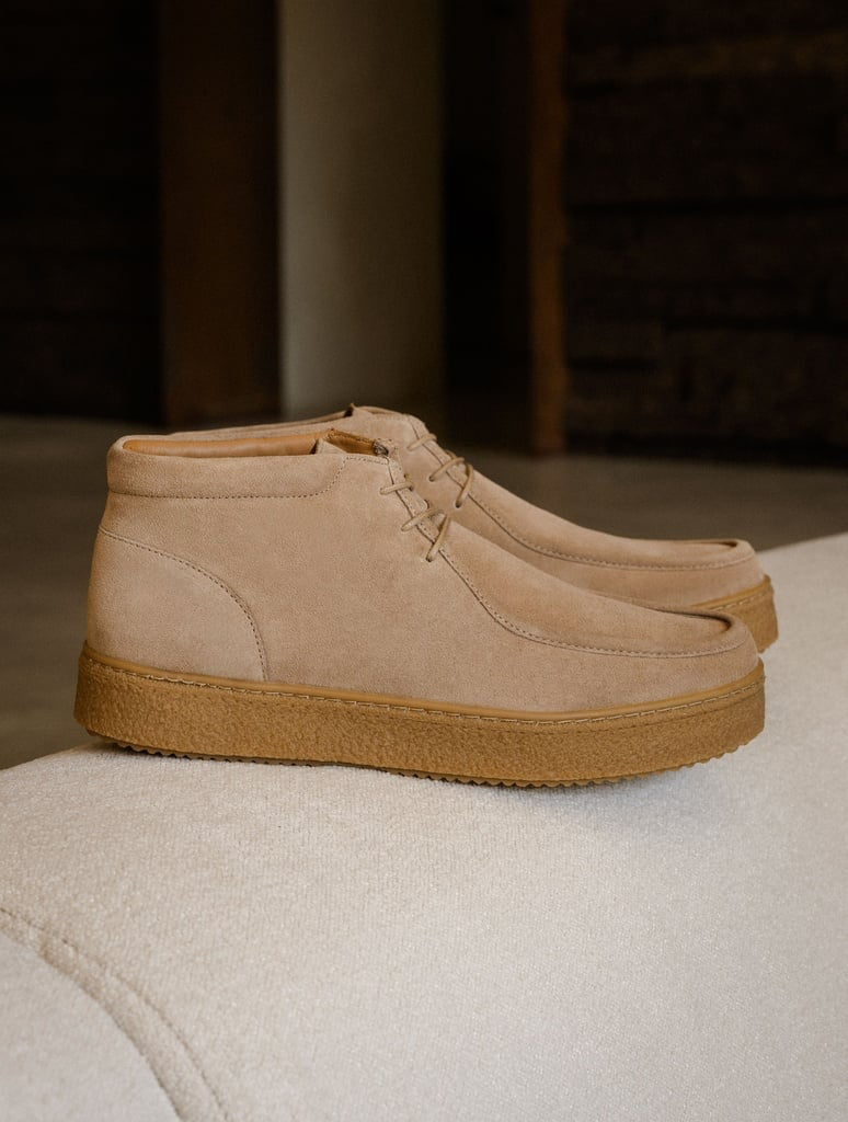 BRUMMEL — Boots à lacets en cuir suédé