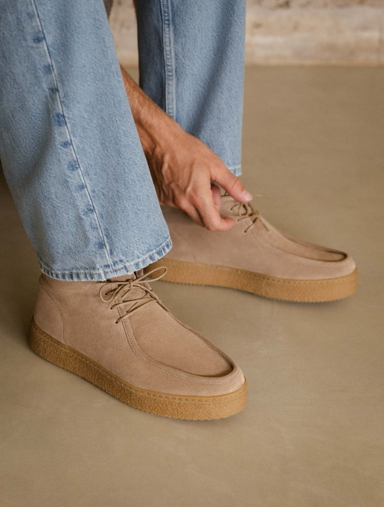 BRUMMEL — Boots à lacets en cuir suédé