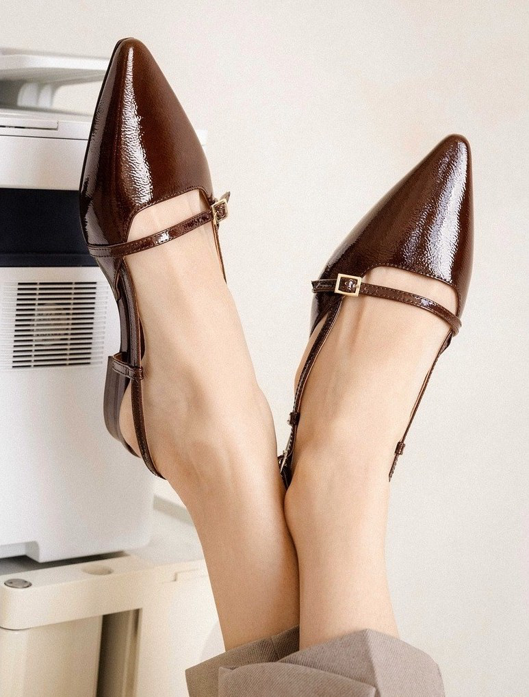 AMEL — Ballerine en cuir