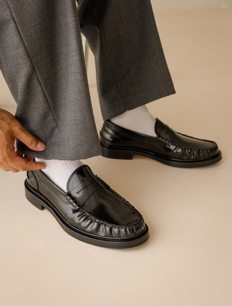 ALLEN — Mocassin en cuir glacé