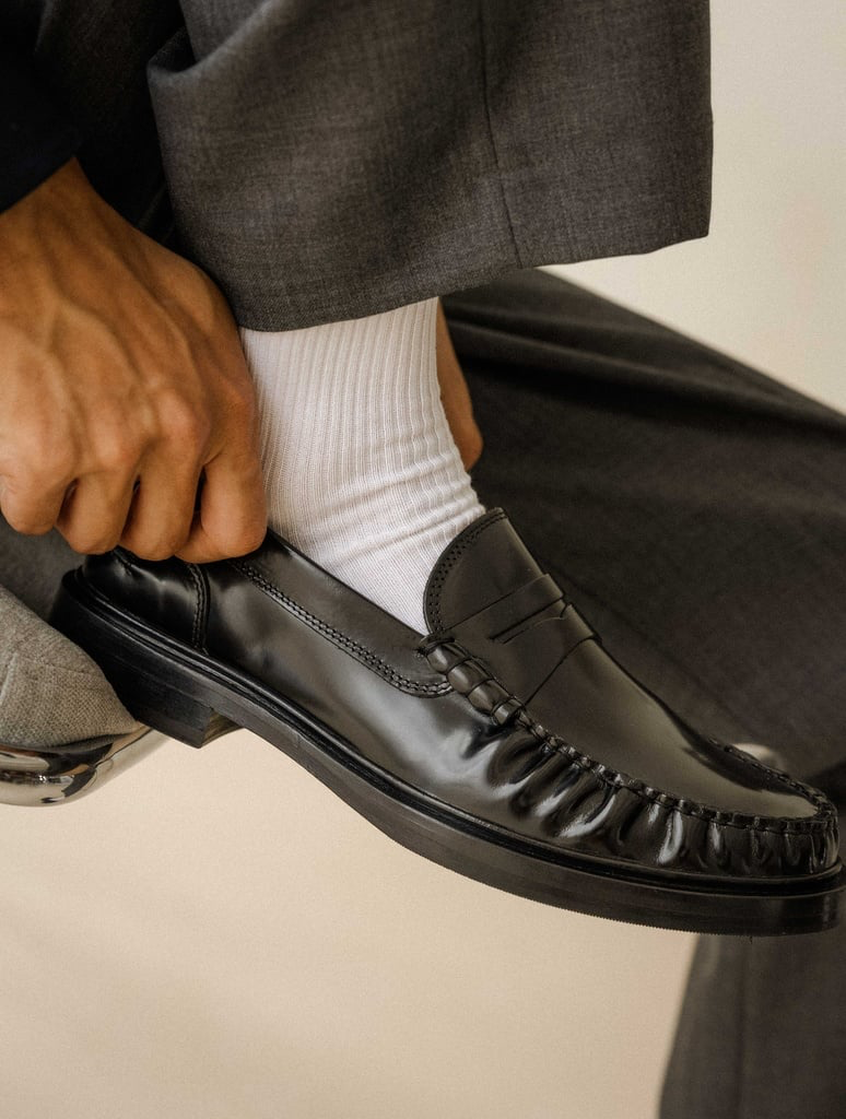 ALLEN — Mocassin en cuir glacé