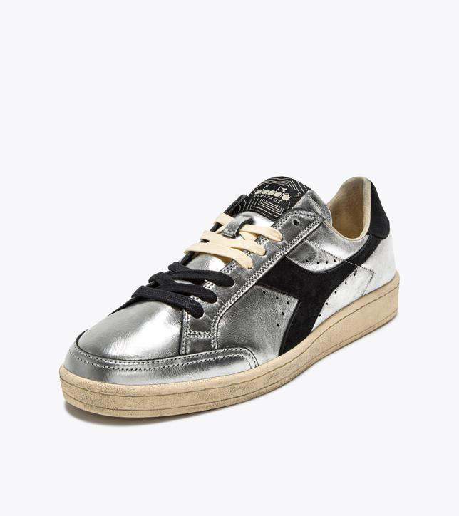 PRESTIGE METAL USED — Sneaker Heritage en cuir lamé