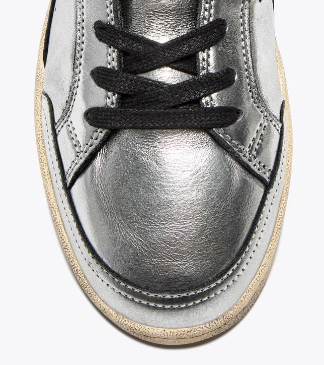 PRESTIGE METAL USED — Sneaker Heritage en cuir lamé