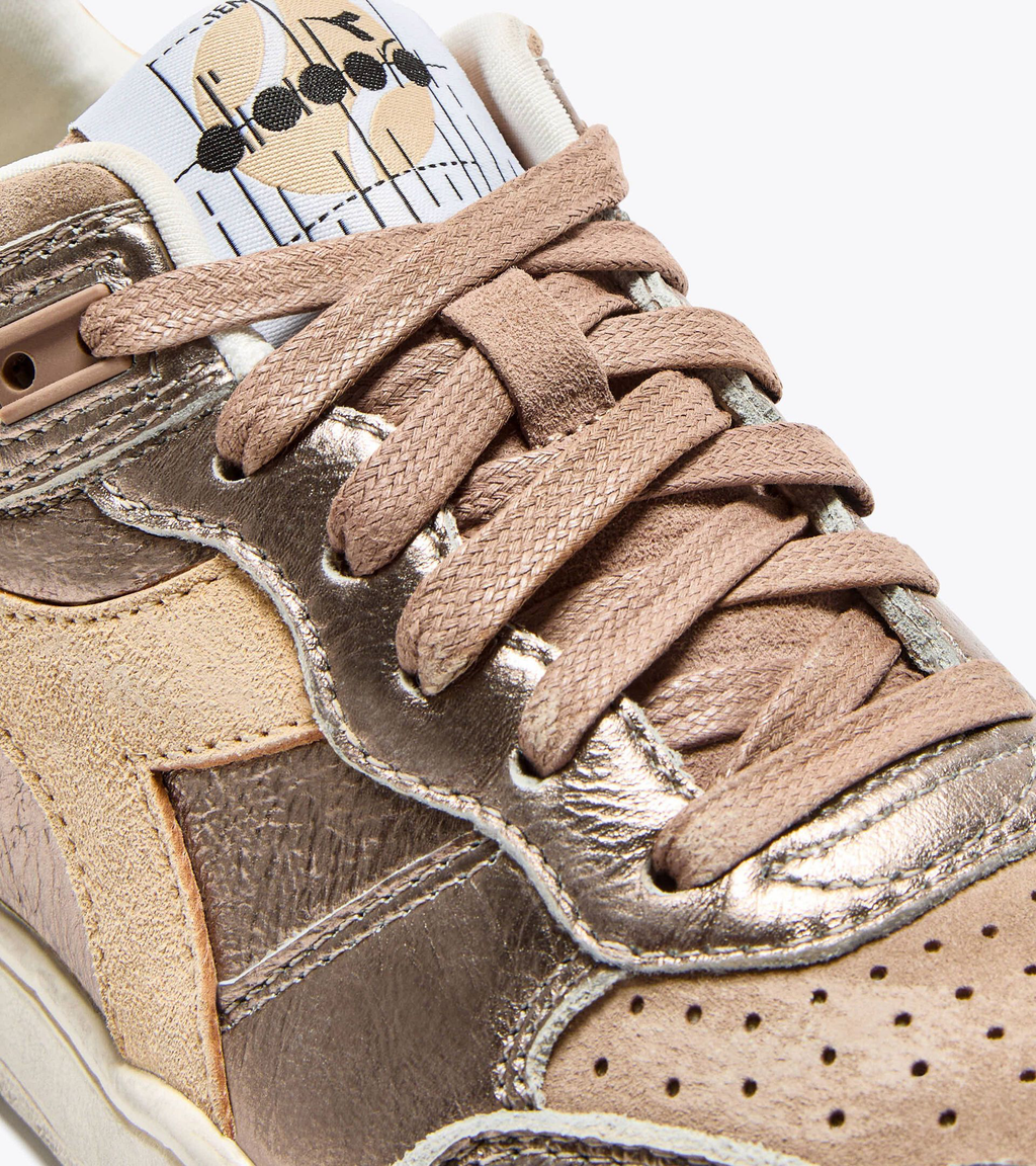 B.560 METAL S USED — Sneaker Heritage en cuir lamé