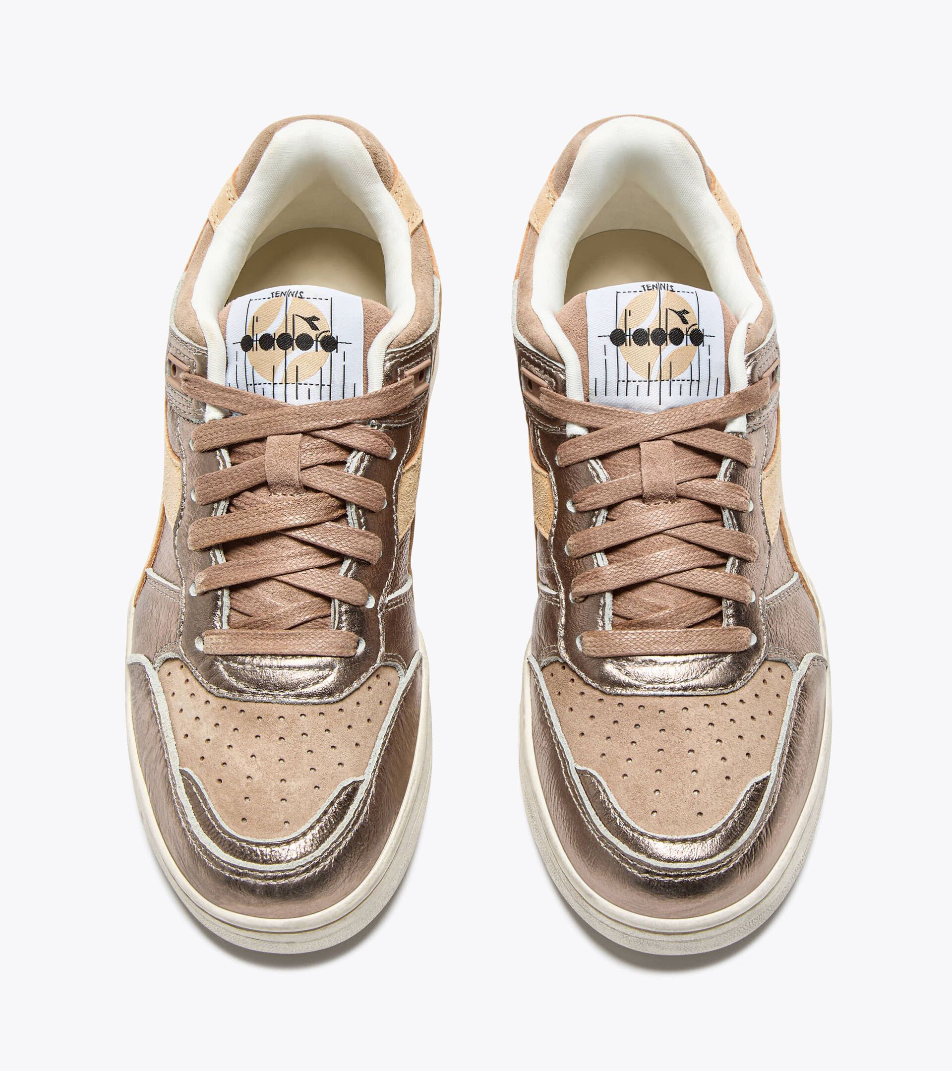 B.560 METAL S USED — Sneaker Heritage en cuir lamé