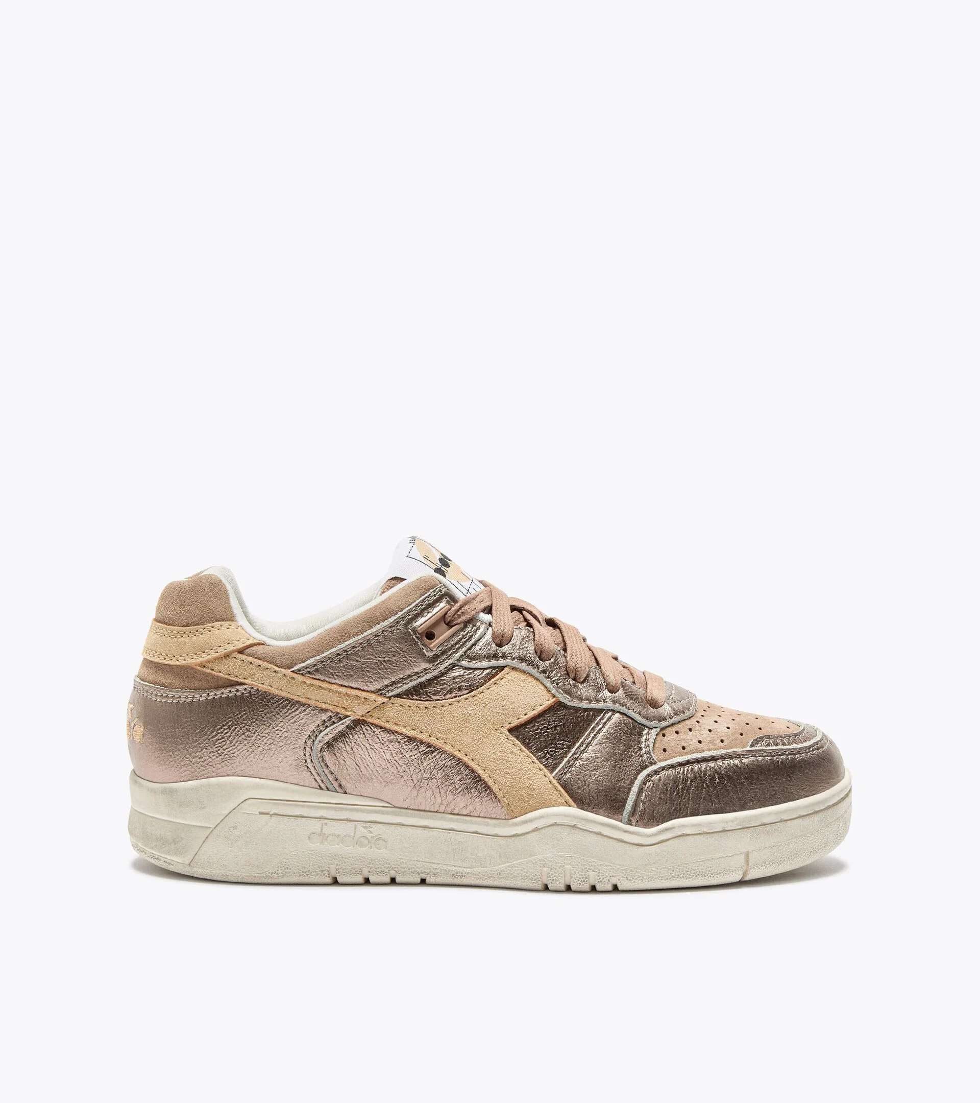 B.560 METAL S USED — Sneaker Heritage en cuir lamé