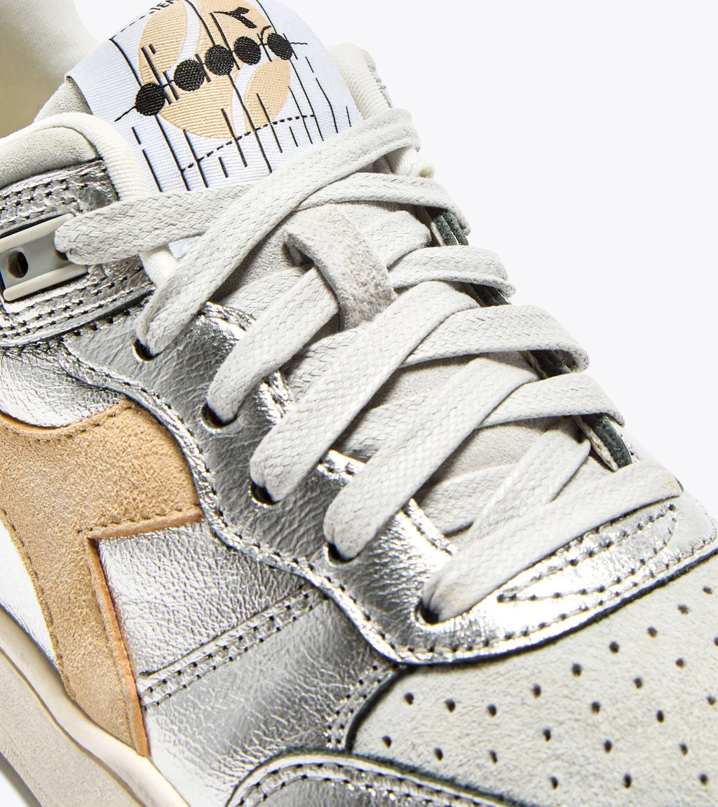 B.560 METAL S USED — Sneaker Heritage en cuir lamé