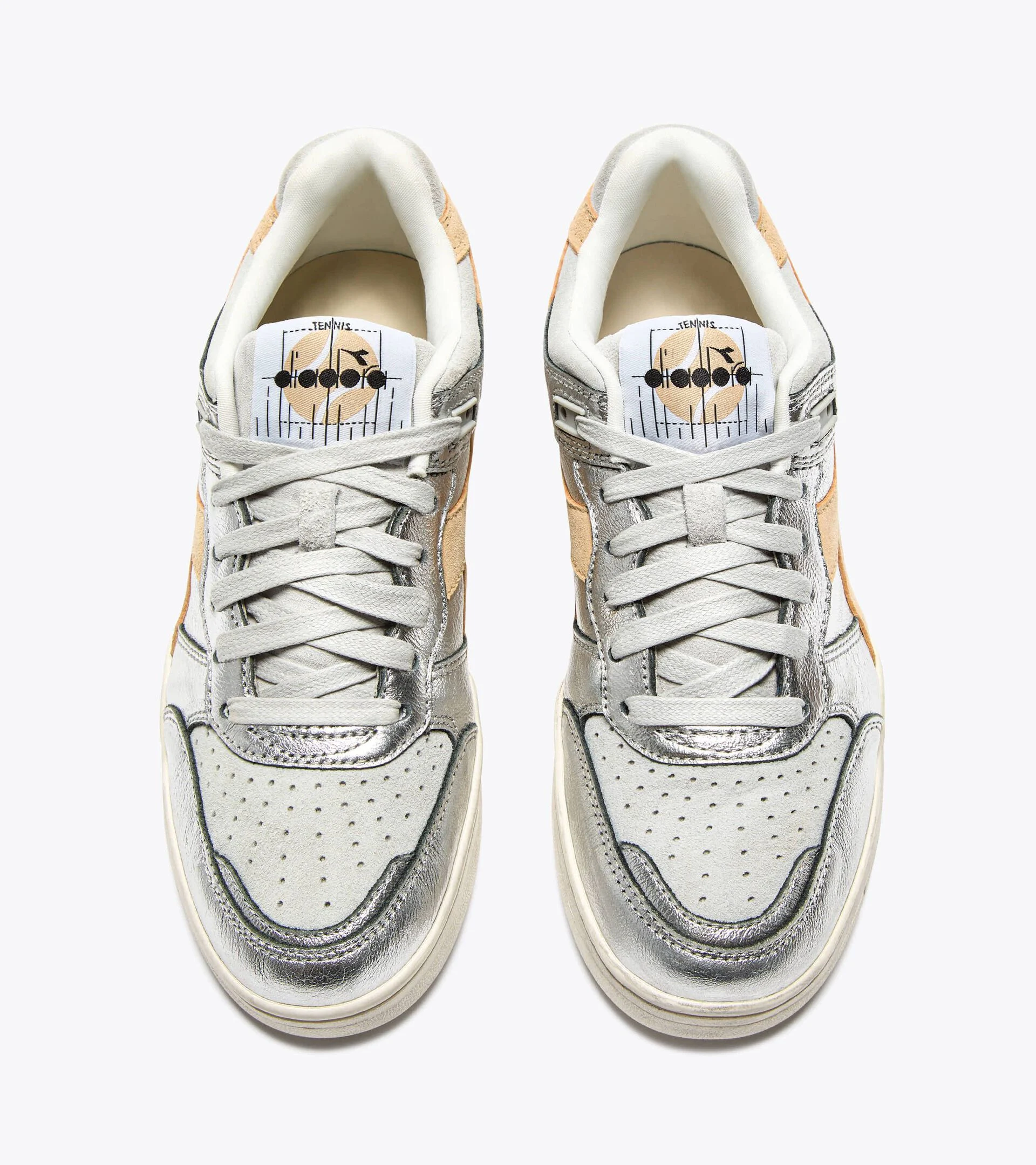 B.560 METAL S USED — Sneaker Heritage en cuir lamé