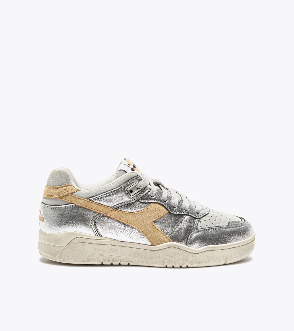 B.560 METAL S USED — Sneaker Heritage en cuir lamé