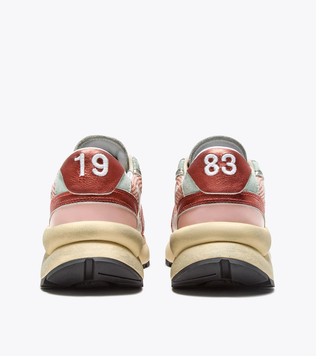 MERCURY ELITE LAM USED WN — Sneaker Heritage en mesh et cuir lamé