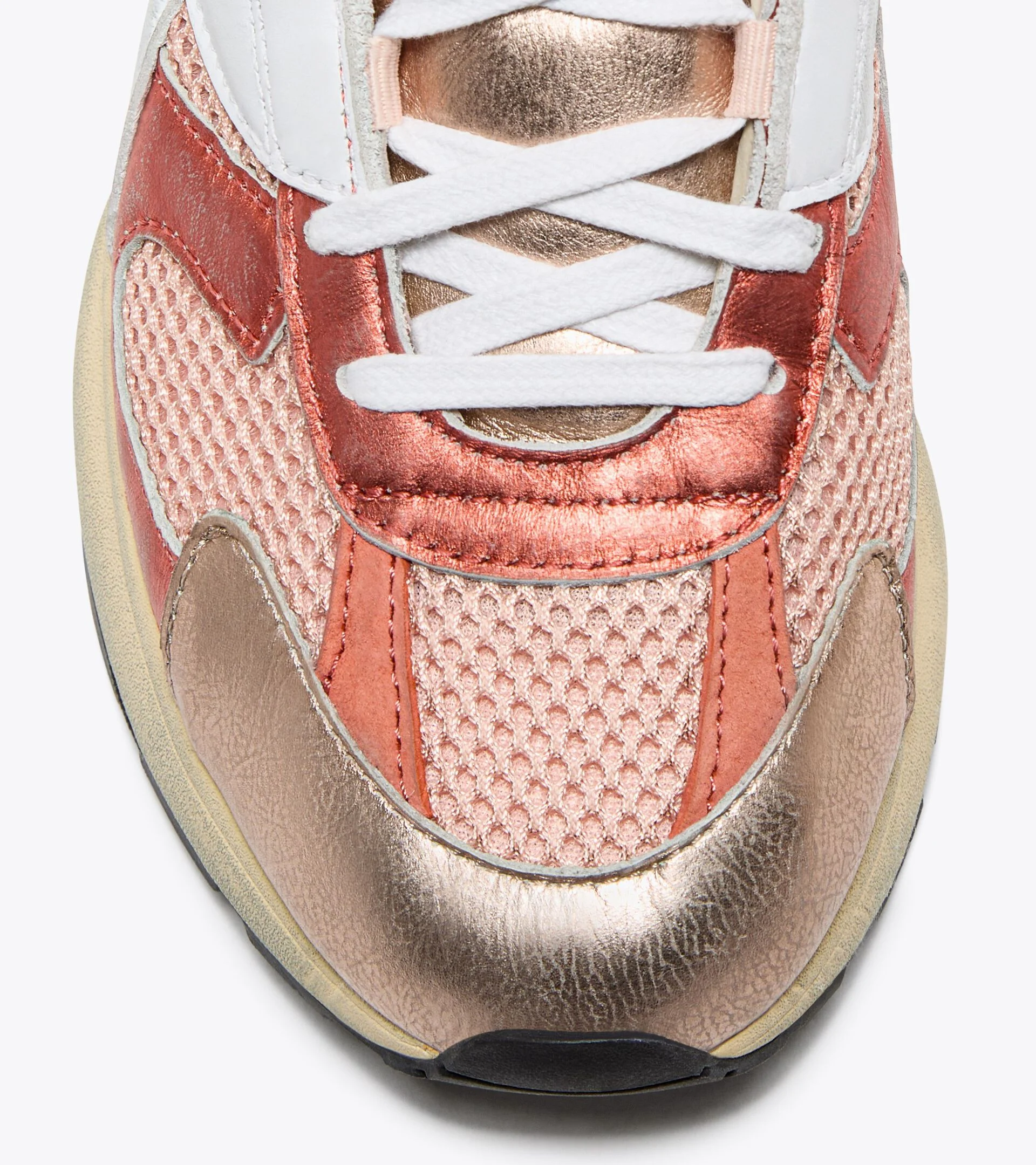 MERCURY ELITE LAM USED WN — Sneaker Heritage en mesh et cuir lamé