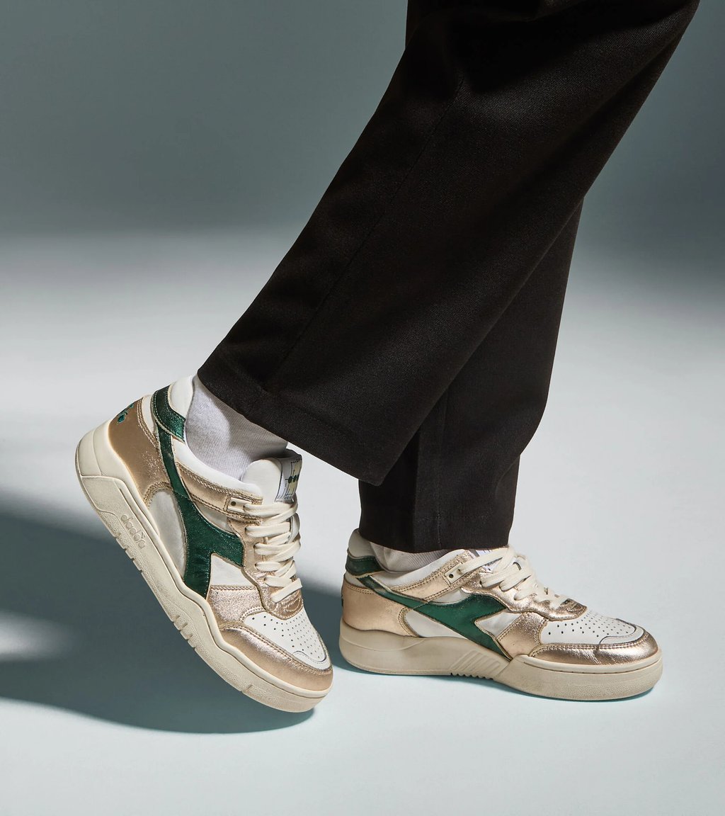 B.560 METAL MIX WN — Sneaker Heritage en cuir premium et cuir lamé