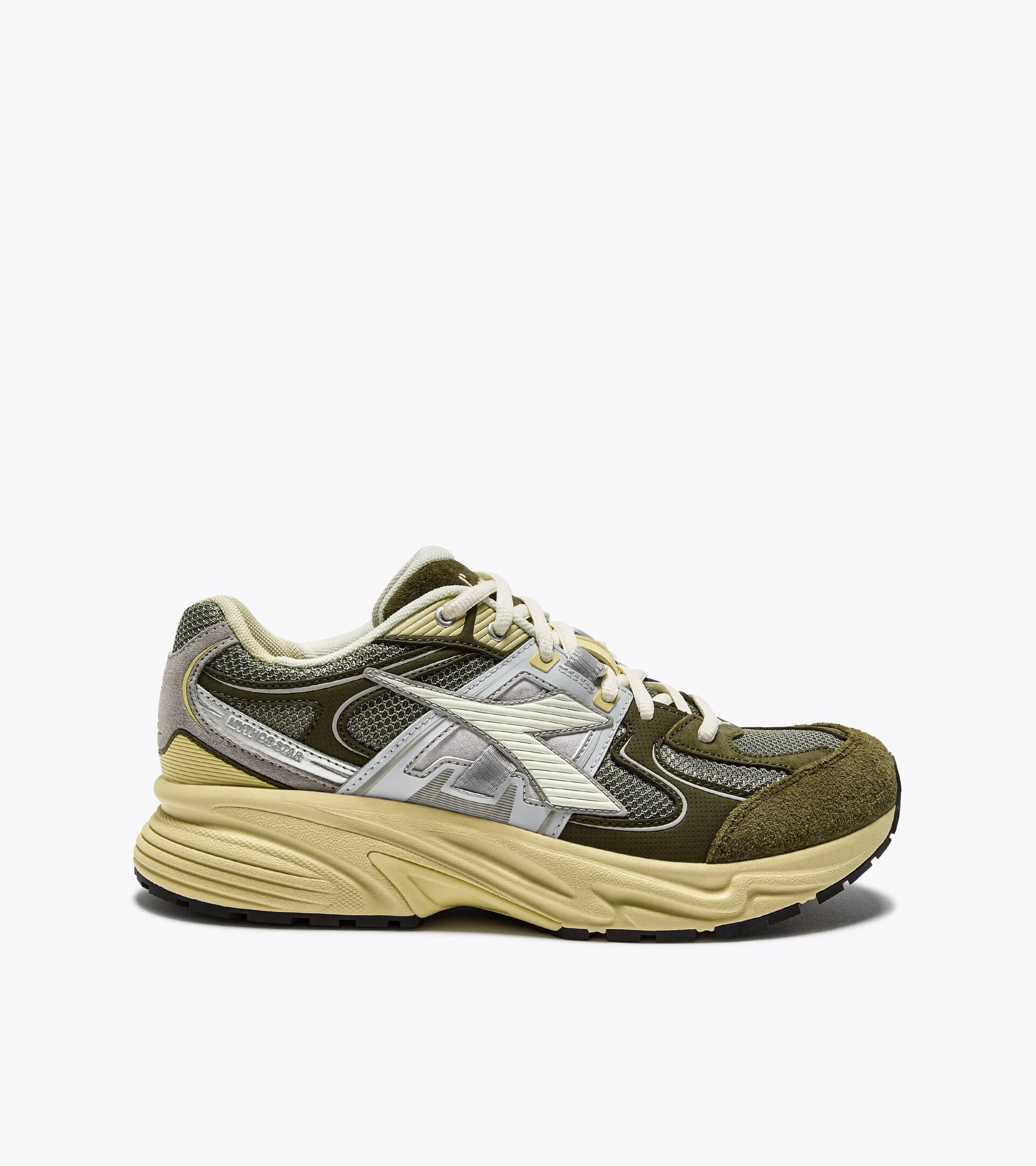 MYTHOS STAR M2 STONE — Sneaker de sport chunky, cuir et daim