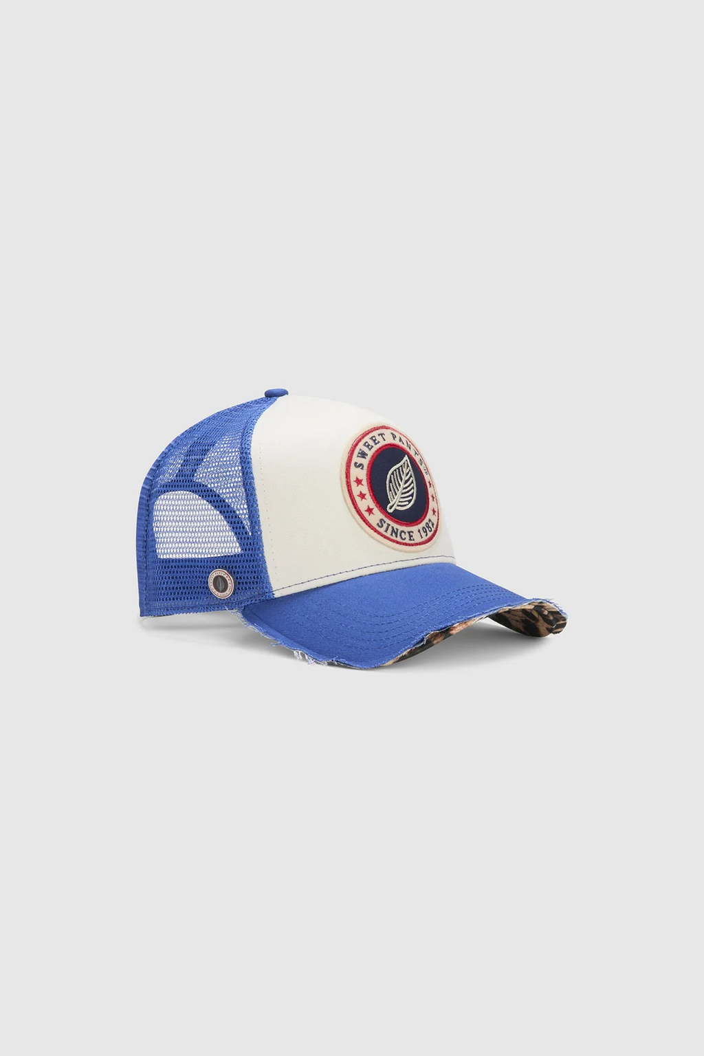 HOME RUN LEO — Casquette bi-colore en coton et filet - Azure