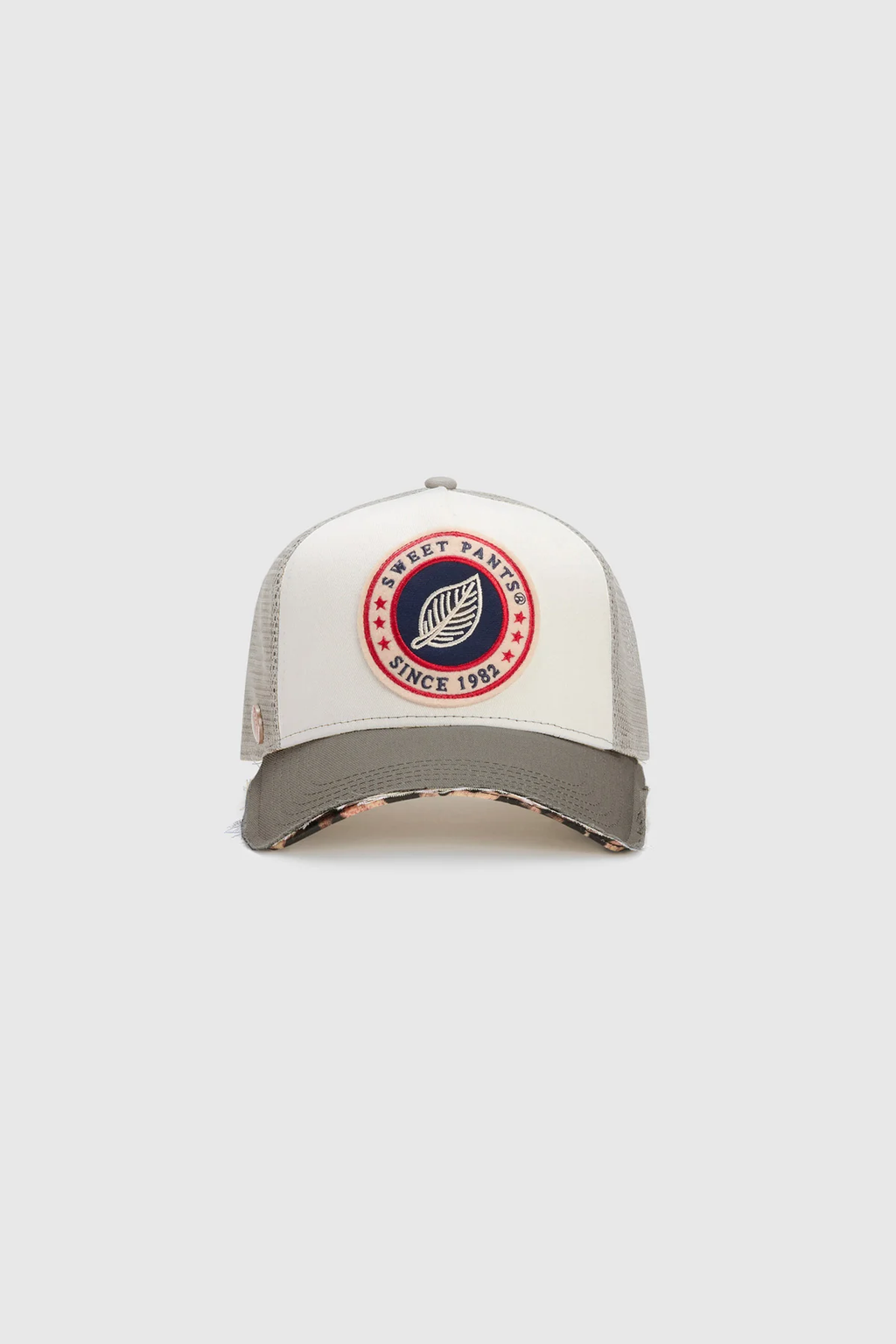 HOME RUN LEO — Casquette bi-colore en coton et filet - Grey