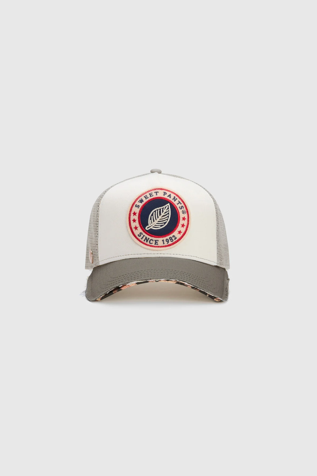 HOME RUN LEO — Casquette bi-colore en coton et filet - Grey