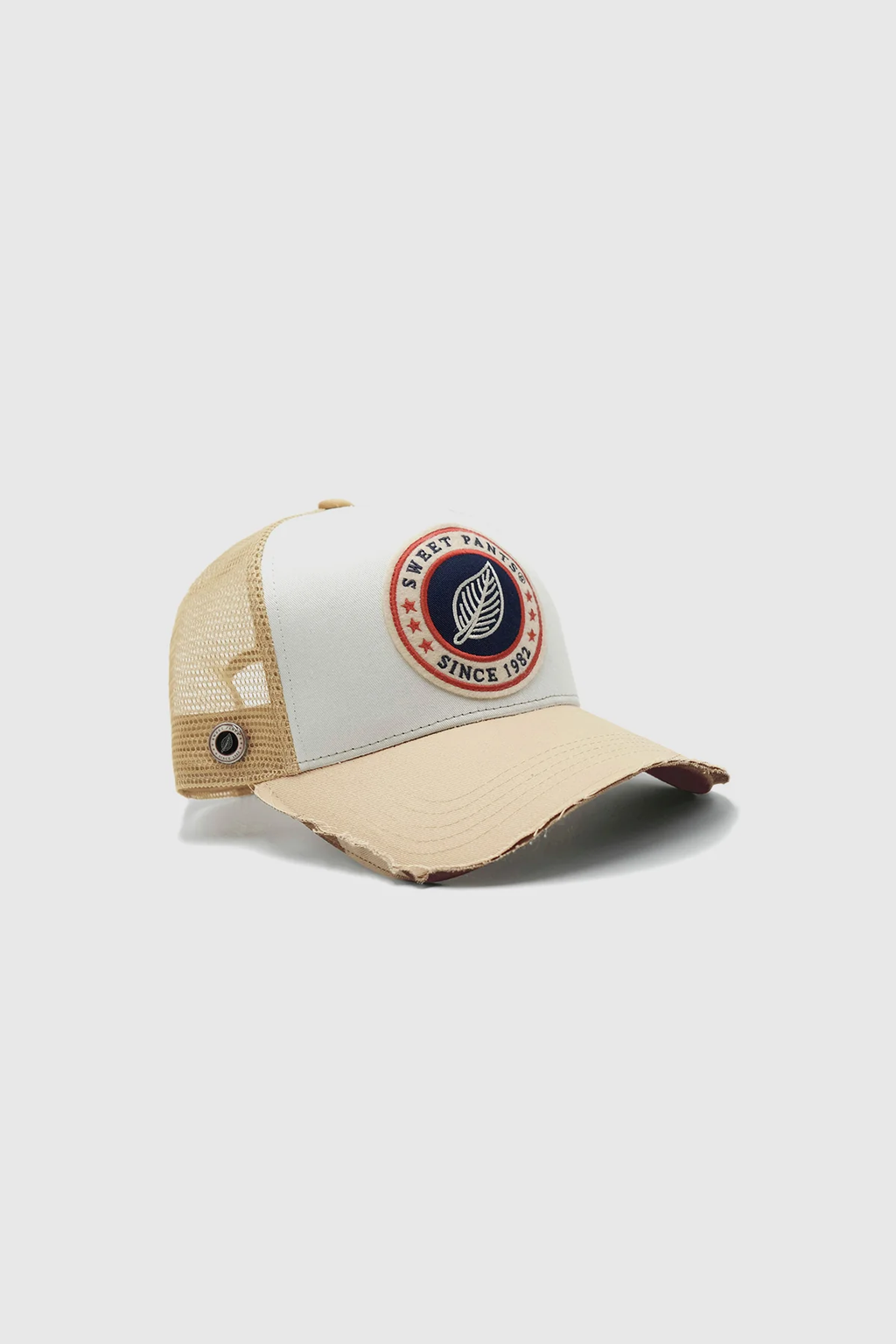 HOME RUN LEO — Casquette bi-colore en coton et filet - White Pepper