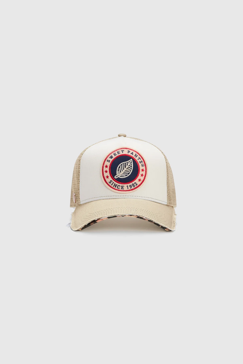 HOME RUN LEO — Casquette bi-colore en coton et filet - White Pepper