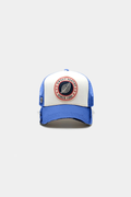 HOME RUN CAP — Casquette bi-colore en coton et filet - Azure