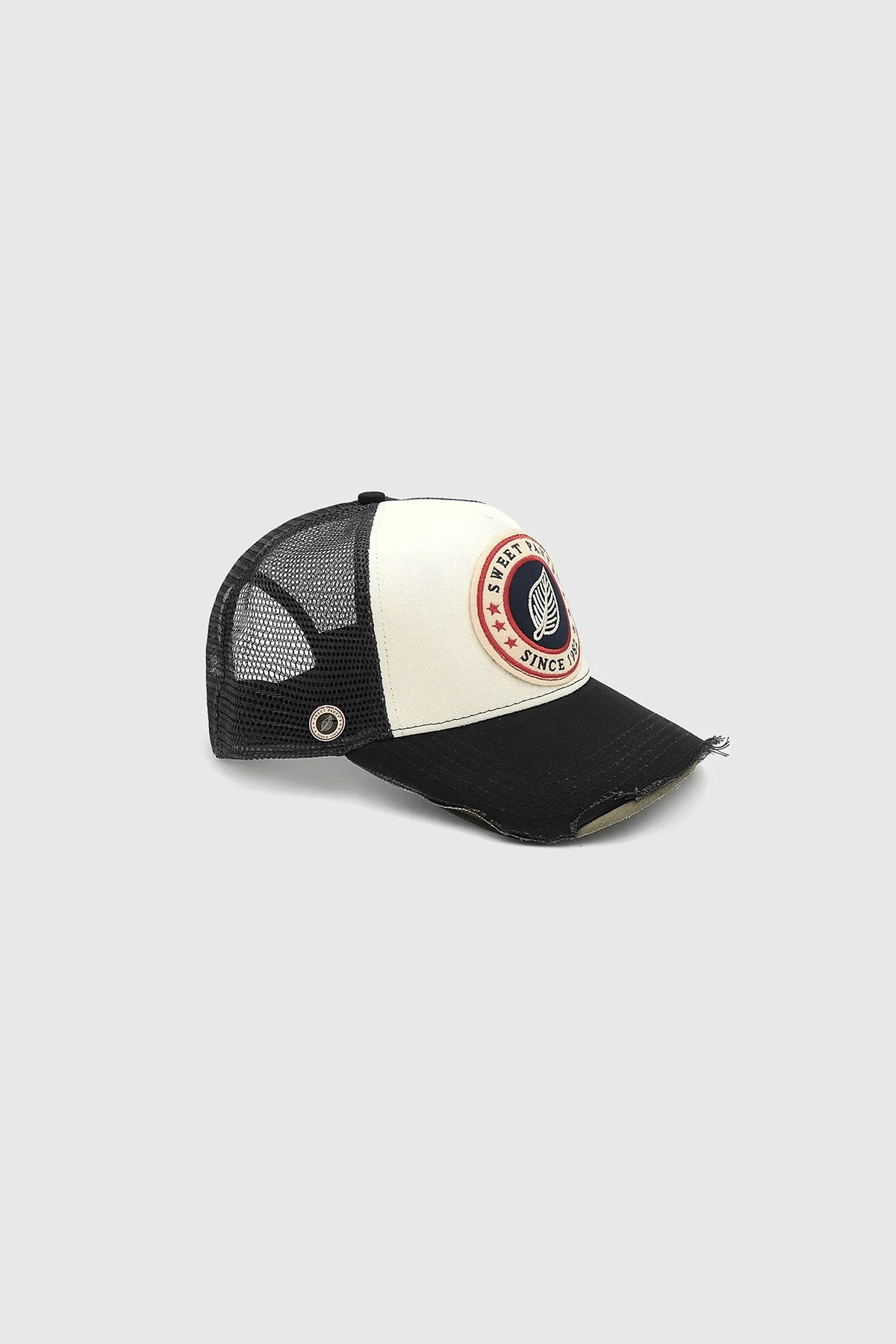HOME RUN CAP — Casquette bi-colore en coton et filet - Black