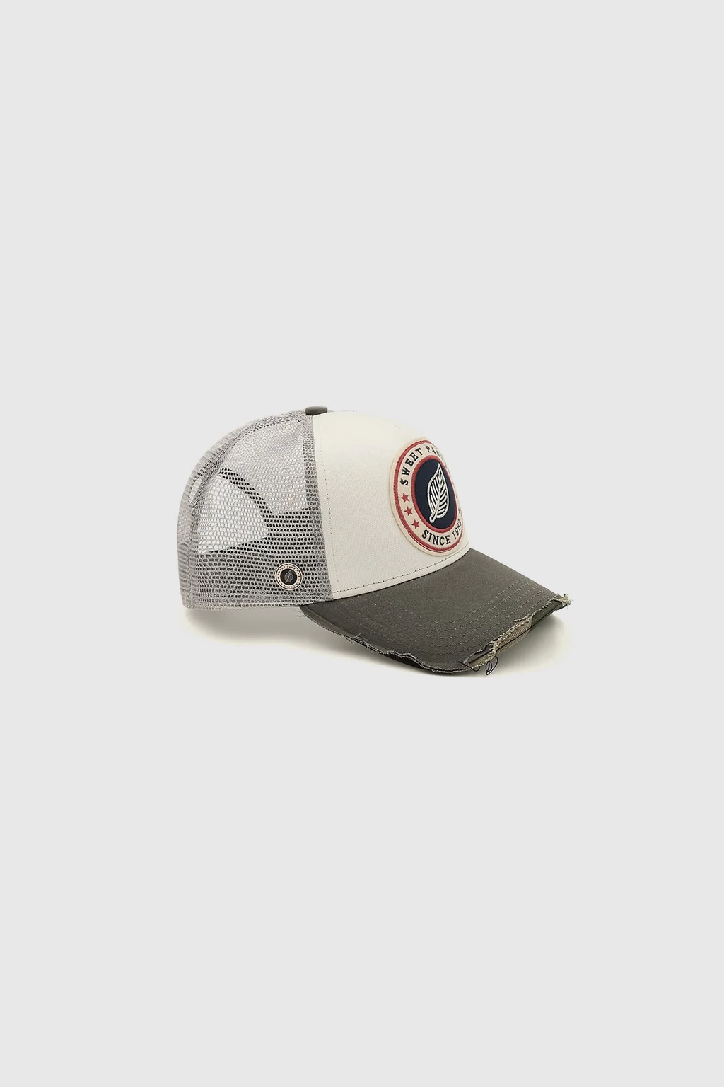 HOME RUN CAP — Casquette bi-colore en coton et filet - Grey