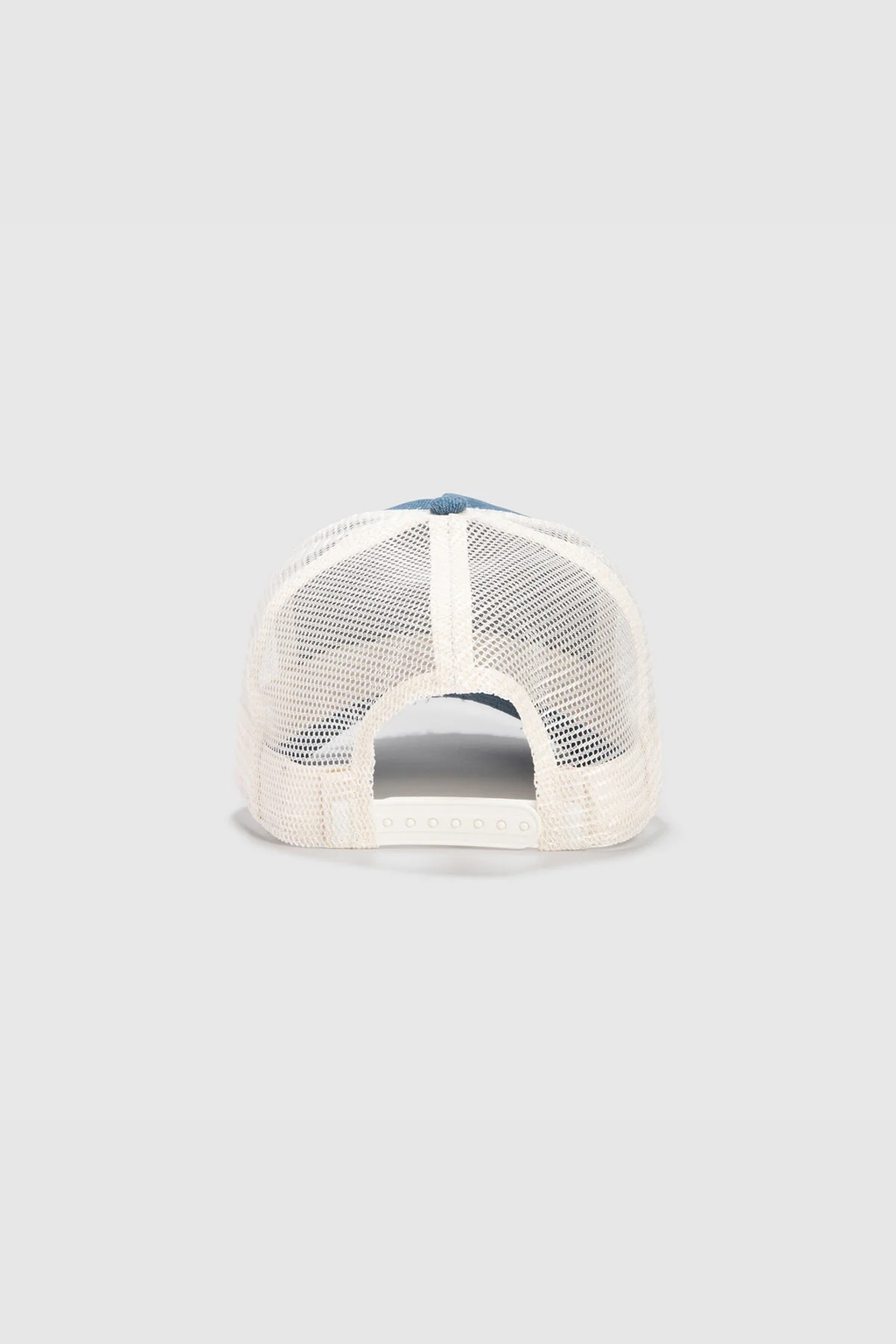 HOME RUN DENIM — Casquette bi-colore en coton et filet, visière imprimée