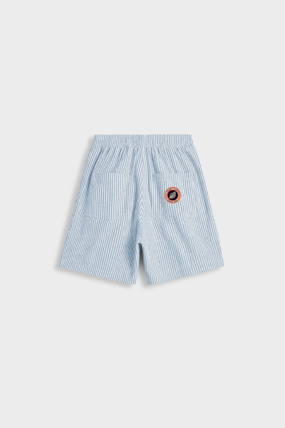 SEER SHORT — Short en seersucker - Air Blue