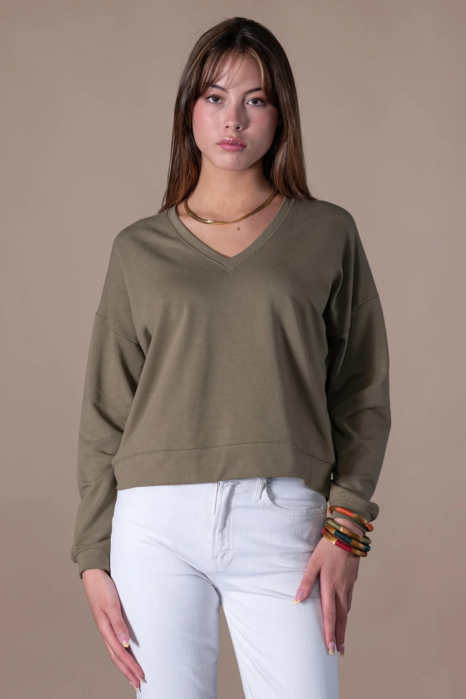 Sweat-shirt Adèle – Aceituna