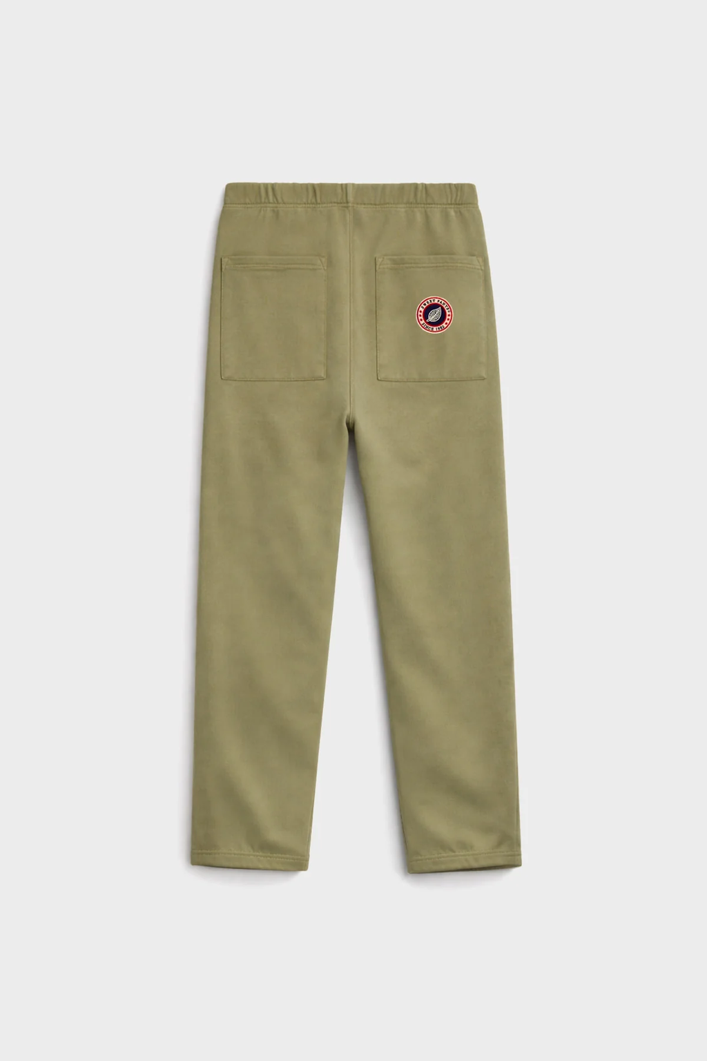 WASH STRAIGHT — Pantalon coupe droite en molleton lavé - Sage