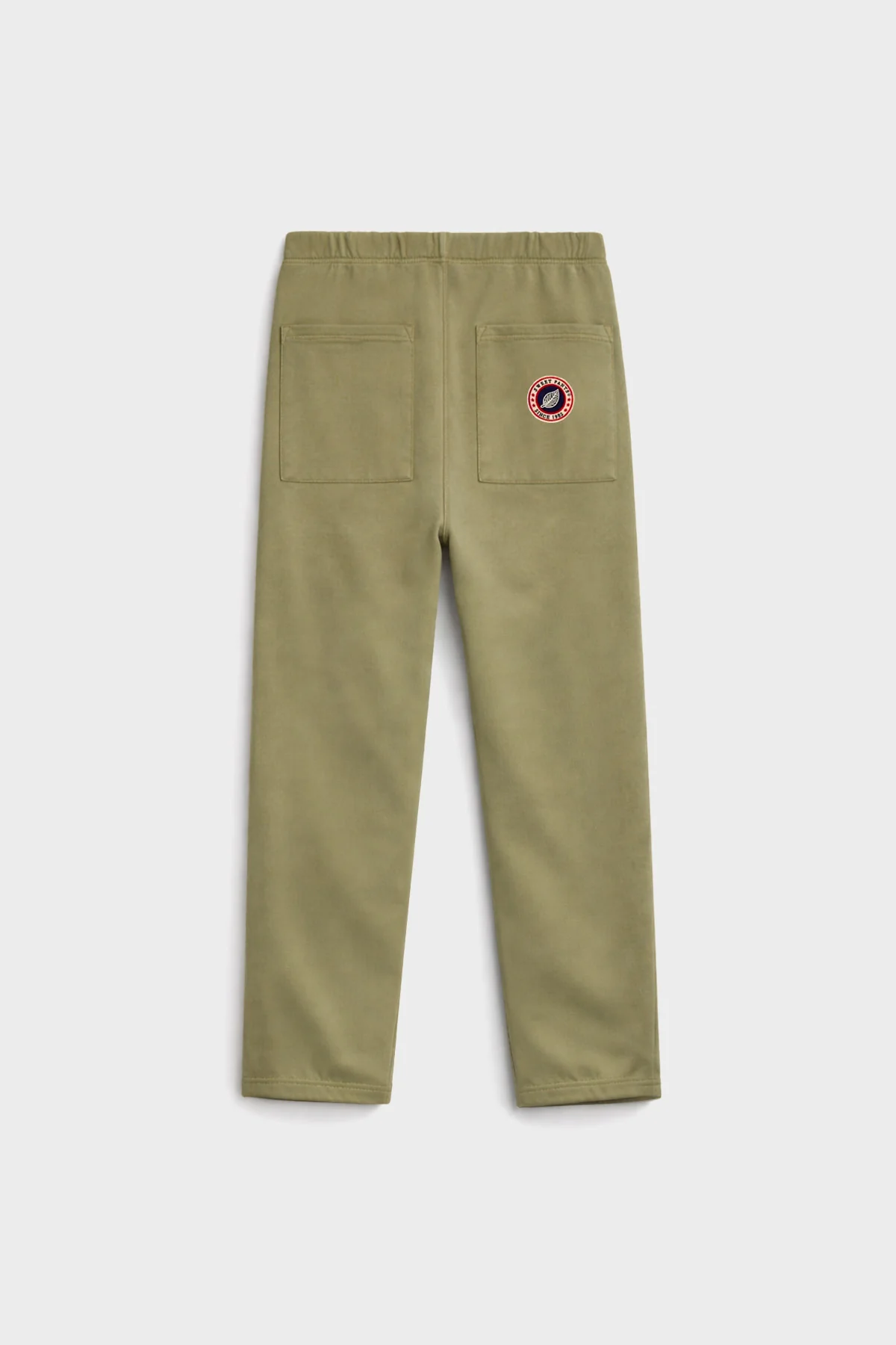 WASH STRAIGHT — Pantalon coupe droite en molleton lavé - Sage