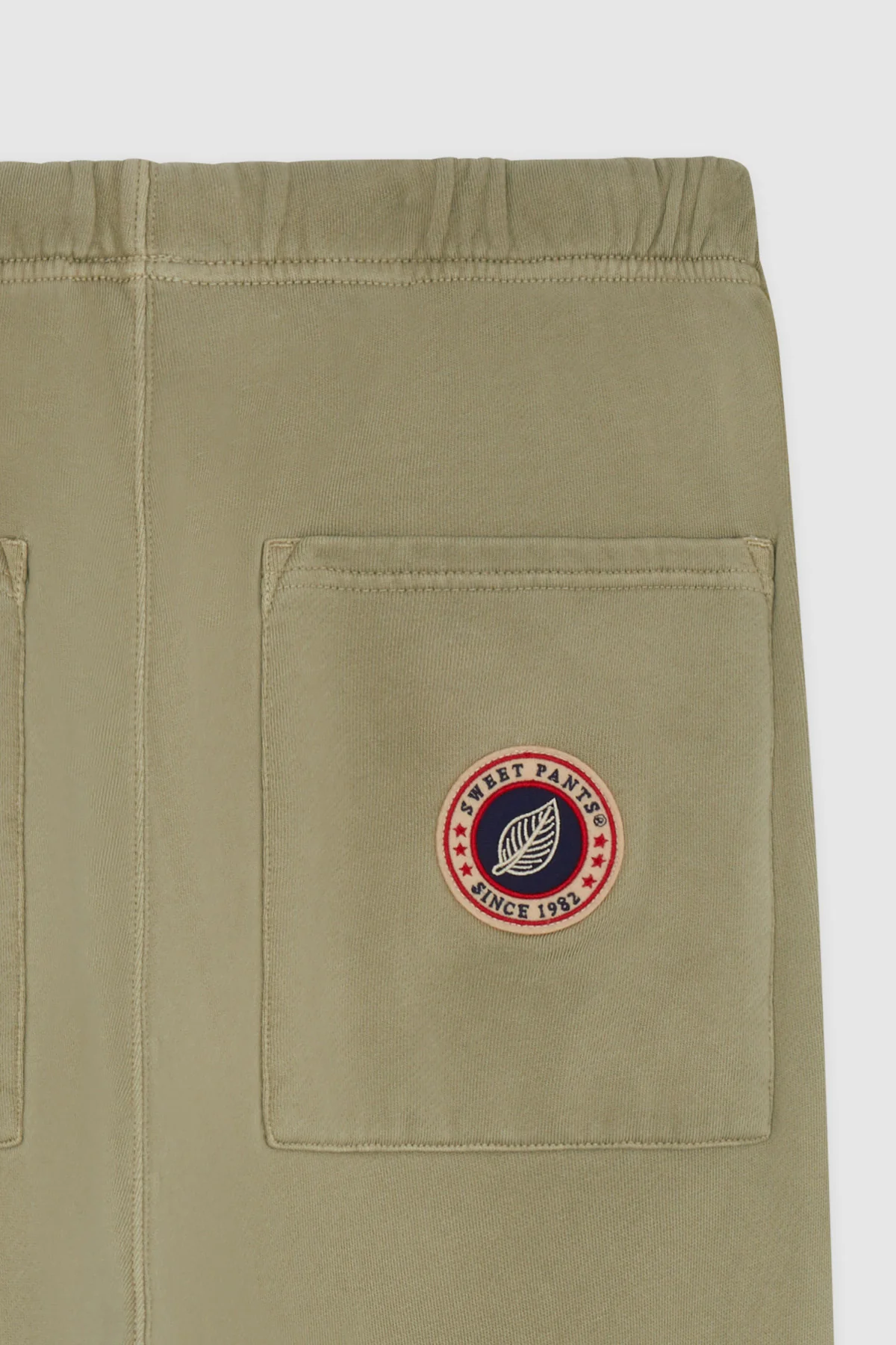 WASH STRAIGHT — Pantalon coupe droite en molleton lavé - Sage