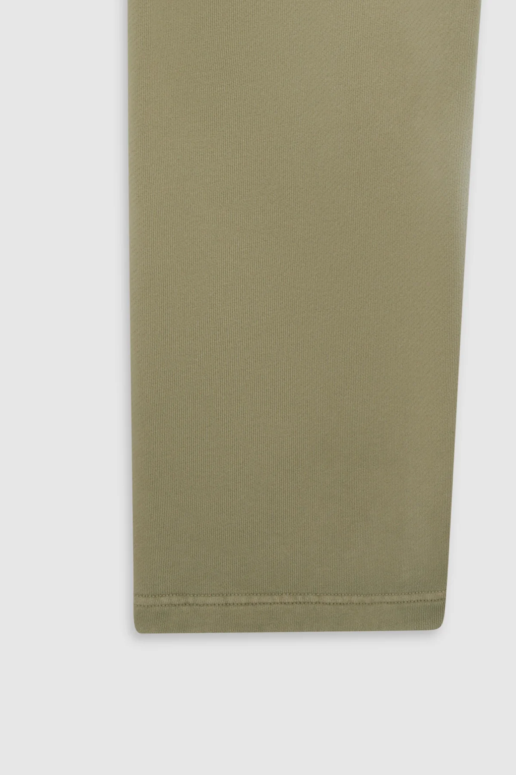 WASH STRAIGHT — Pantalon coupe droite en molleton lavé - Sage