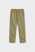 WASH STRAIGHT — Pantalon coupe droite en molleton lavé - Sage