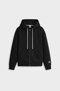ICONIC ZIP UP — Veste zippée à capuche en molleton - BLACK