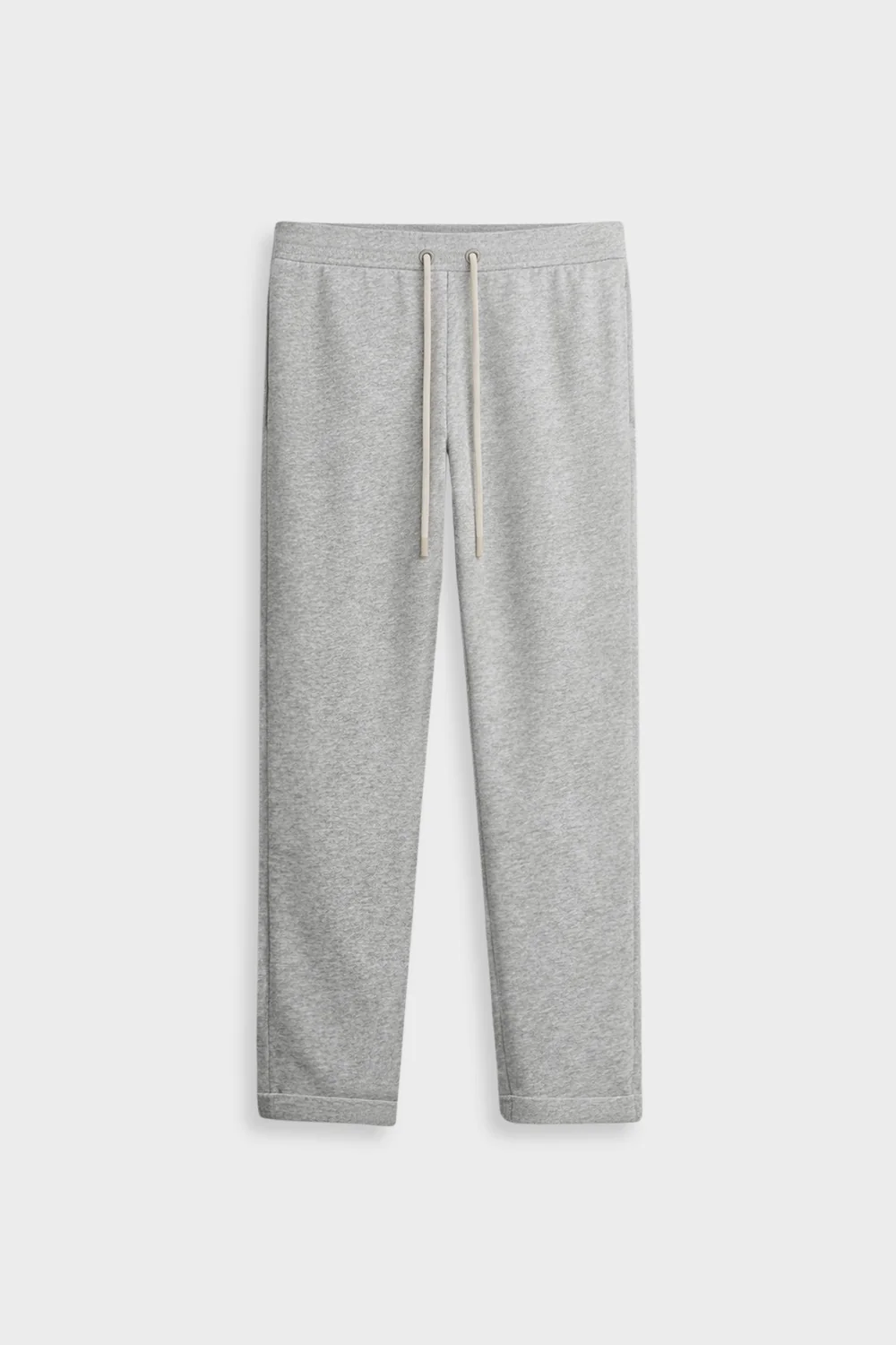 ICONIC STRAIGHT — Pantalon coupe droite en molleton - Grey Marl