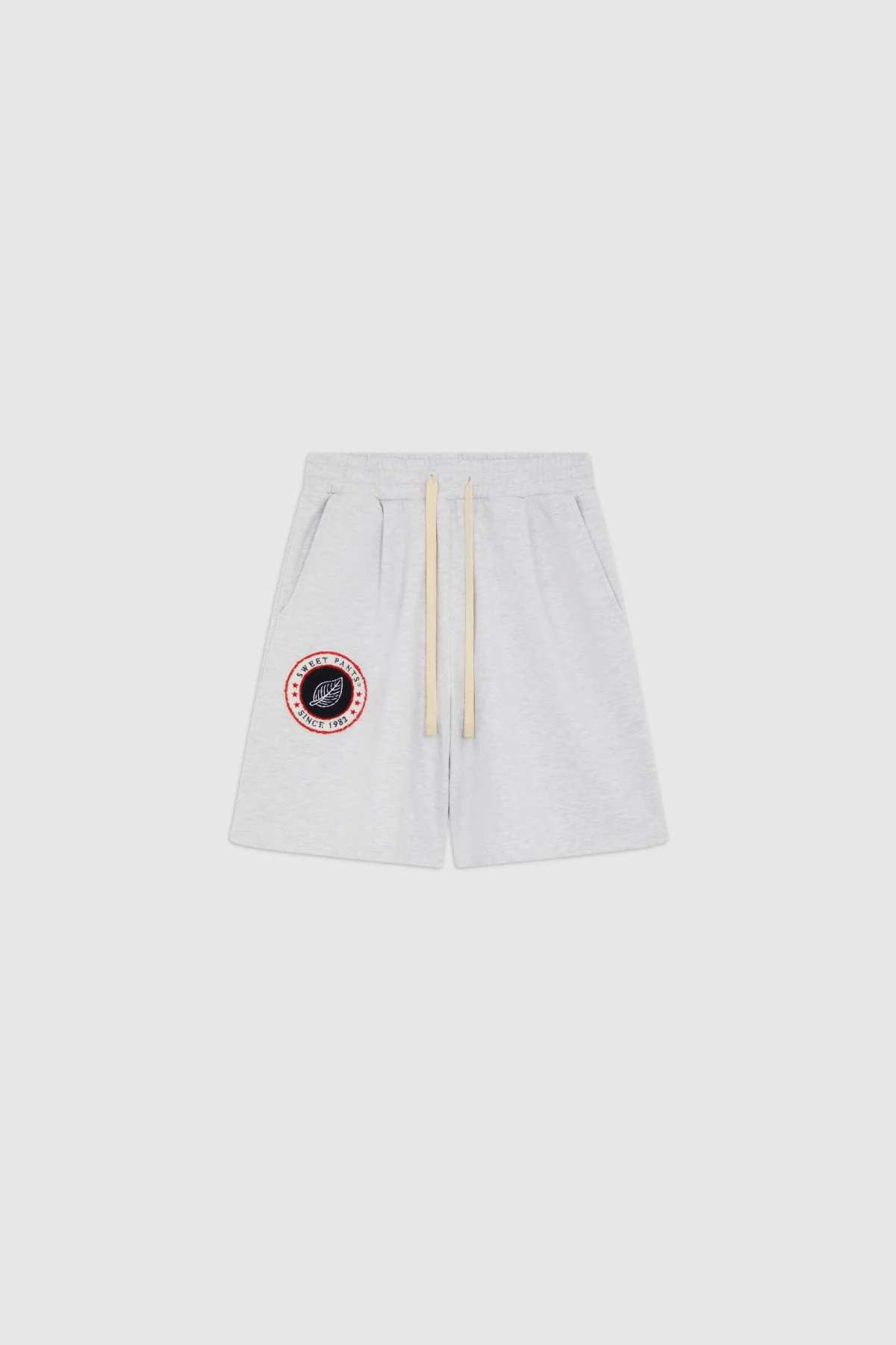 GYM SHORT — Short droit en molleton oversize - Ice Marl