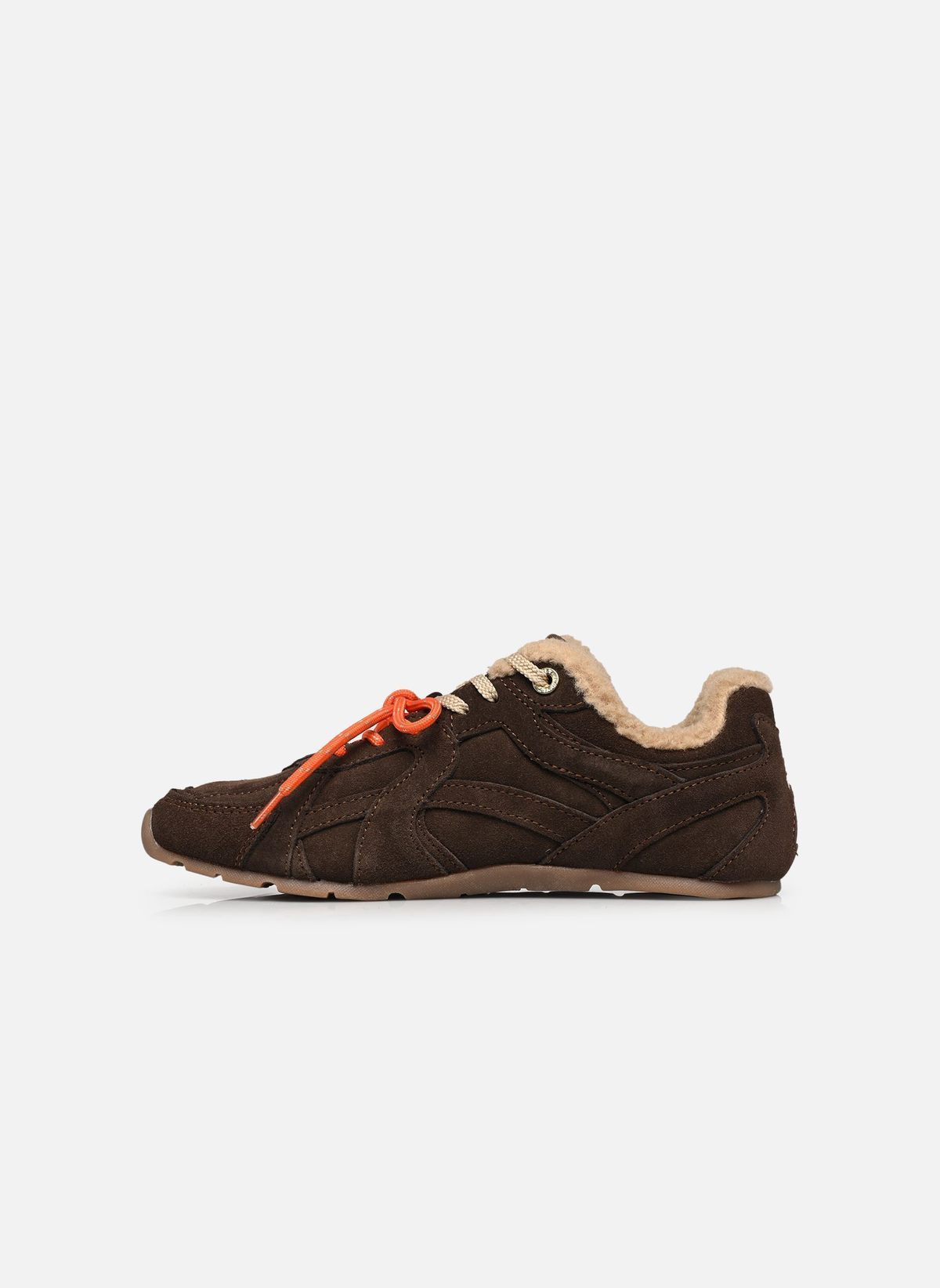 City Run Flat Dark Brown - Sherpa