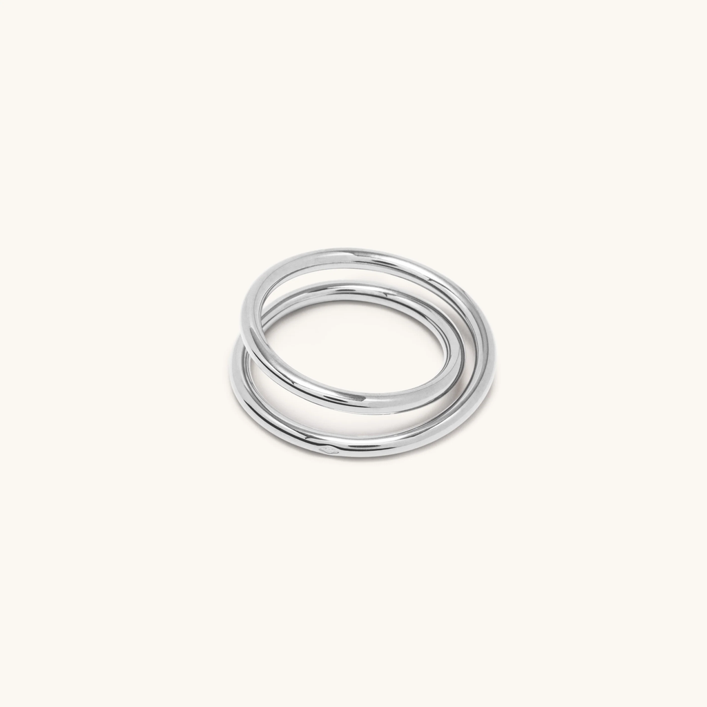 La Bague Double Spirale Argent 2.0