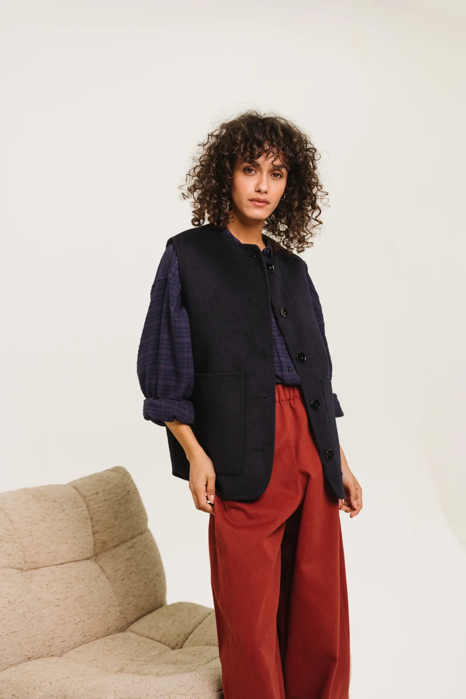 Gilet réversible Antonia – Check
