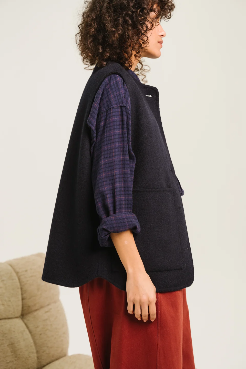 Gilet réversible Antonia – Check