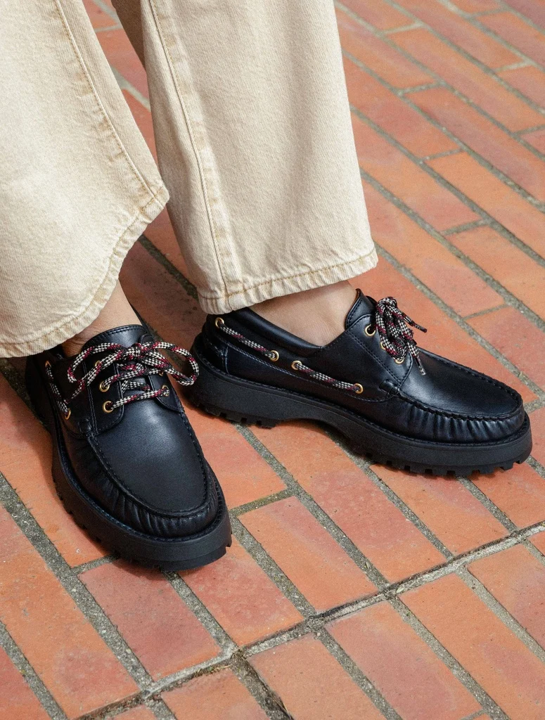 Benthe - Chaussure bâteau - Noir Passion