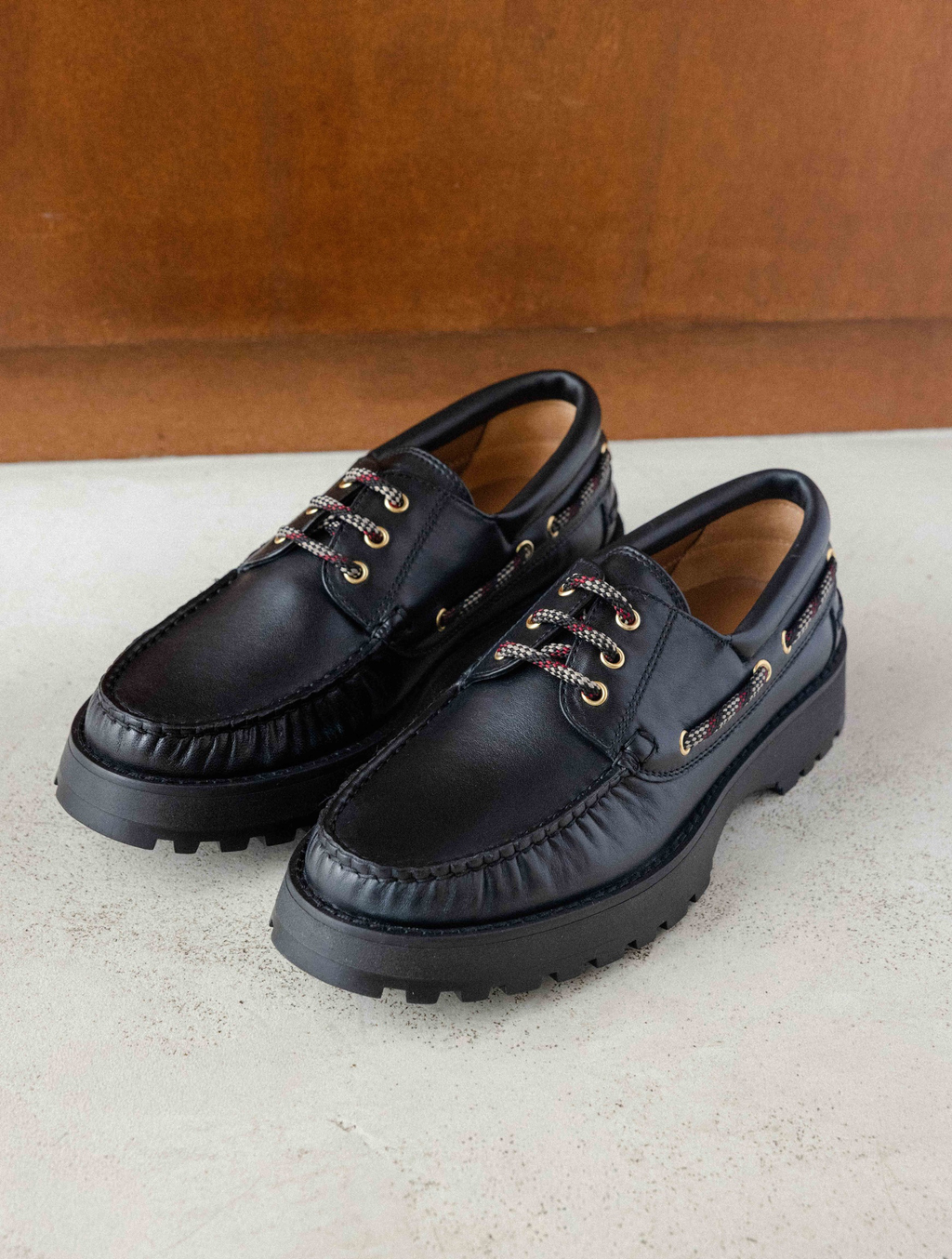 Benthe - Chaussure bâteau - Noir Passion