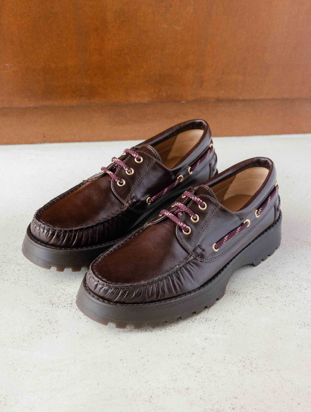 Benthe - Chaussure bâteau - Mogano