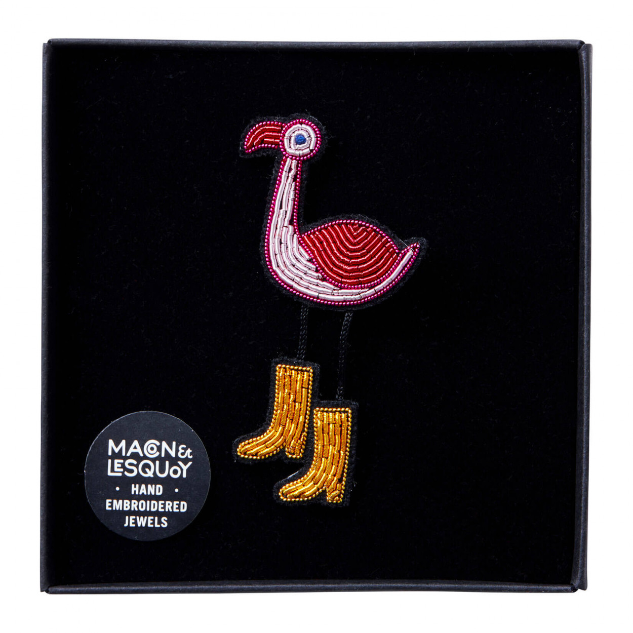 BROCHE FLAMANT GARDIEN