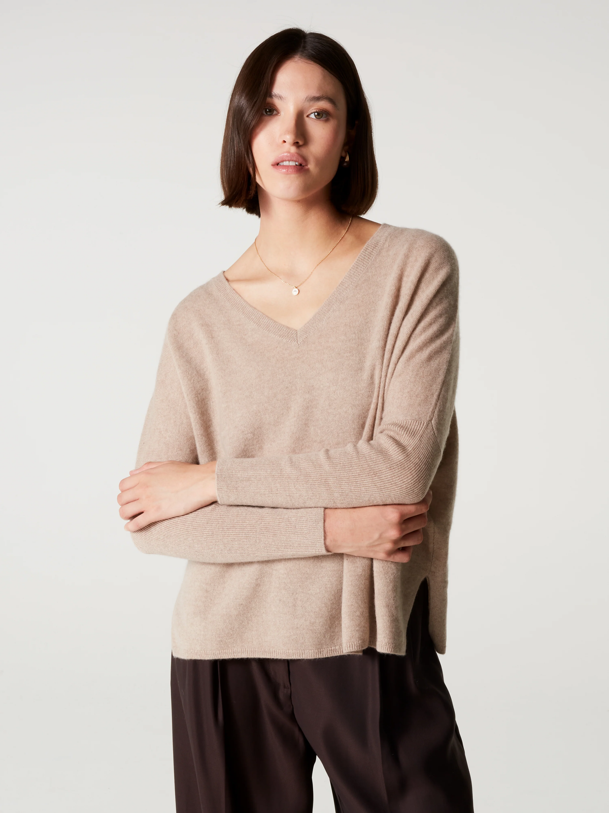 PULL PONCHO CAMILLE - CHESTNUT